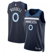 Minnesota Timberwolves NBA Basketball Drakter 2020-21 D'Angelo Russell 0# Blå Icon Edition